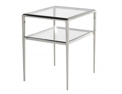 Modern 2 Tier Stainless Steel Side Table