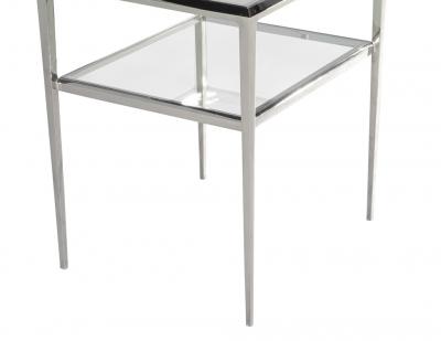 Modern 2 Tier Stainless Steel Side Table