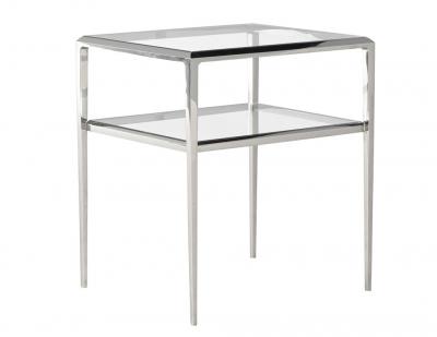 Modern 2 Tier Stainless Steel Side Table