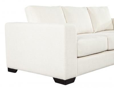 Modern 3 Seater Sofa in Cream Textured Fabric