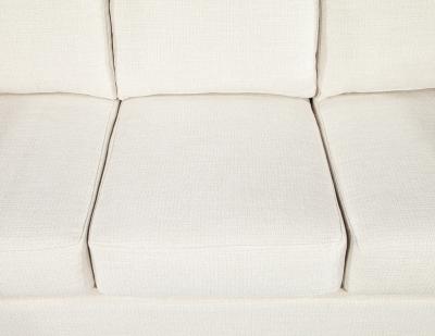 Modern 3 Seater Sofa in Cream Textured Fabric
