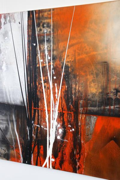 Modern Abstract Painting Invasion Pt II Acrylic On Canvas by MS AT 2024