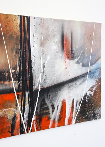 Modern Abstract Painting Invasion Pt II Acrylic On Canvas by MS AT 2024