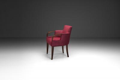 Modern Armchair with Red Upholstery Europe 1960s