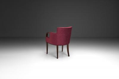Modern Armchair with Red Upholstery Europe 1960s