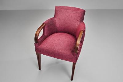 Modern Armchair with Red Upholstery Europe 1960s