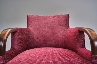 Modern Armchair with Red Upholstery Europe 1960s