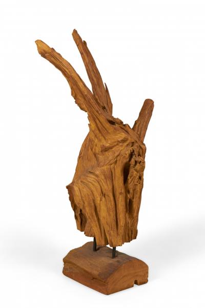 Modern Asian Teak Tree Root Sculpture