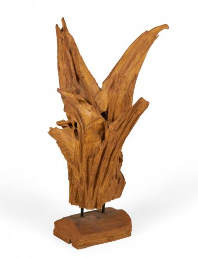 Modern Asian Teak Tree Root Sculpture