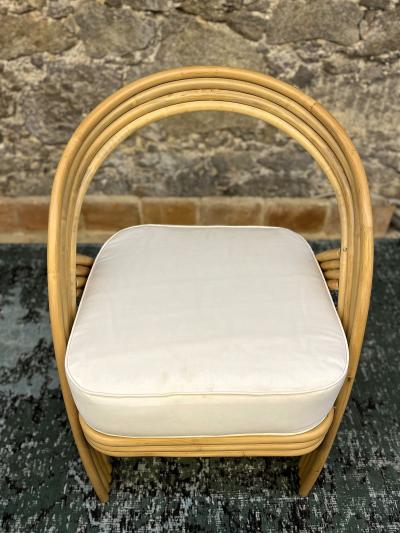 Modern Bamboo Bentwood Chair With Seating Cushion IDN 2024