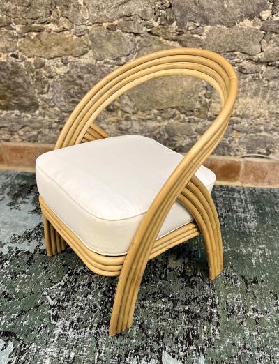 Modern Bamboo Bentwood Chair With Seating Cushion IDN 2024