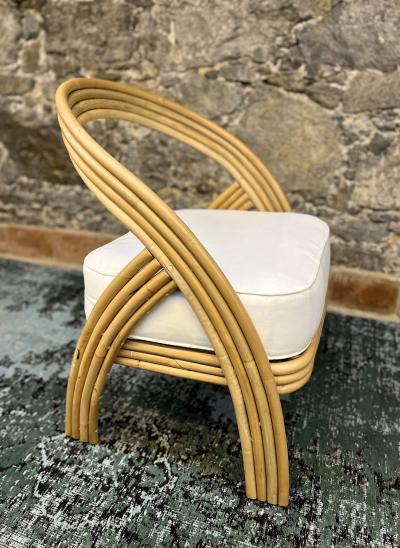 Modern Bamboo Bentwood Chair With Seating Cushion IDN 2024