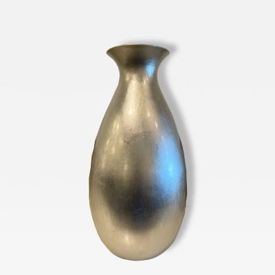 Modern Baum Ceramic Silver Leaf Vase