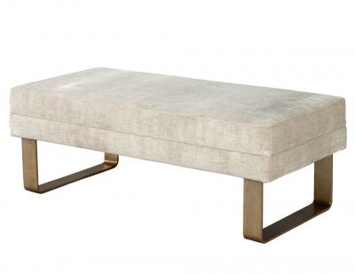 Modern Bench with Curved Metal Legs