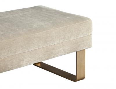Modern Bench with Curved Metal Legs
