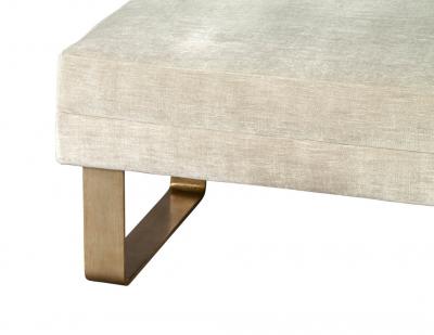Modern Bench with Curved Metal Legs