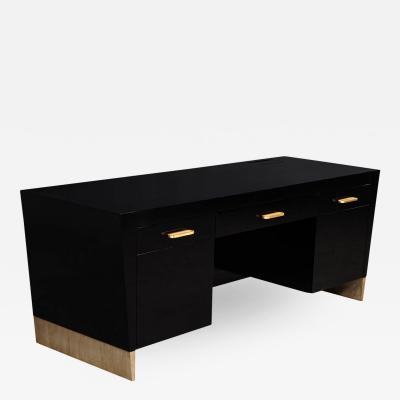 Modern Black Desk Credenza by Jacques Garcia Baker Rachmaninov