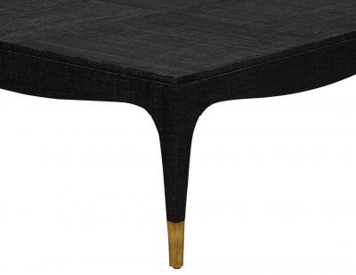 Modern Black Linen Clad Coffee Table