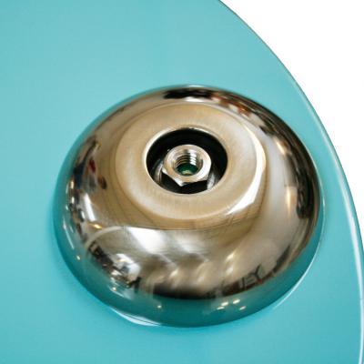 Modern Blue Lacquered and Steel German Coffee Table In the Style Of Memphis