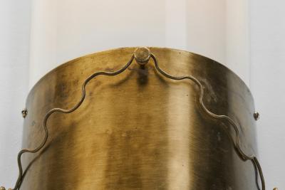 Modern Brass and Acrylic Shade Wall Lamp Europe 1950s