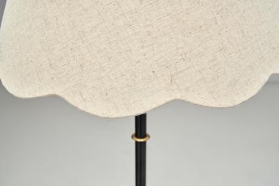 Modern Brass and Lacquered Metal Floor Lamp Europe 1950s