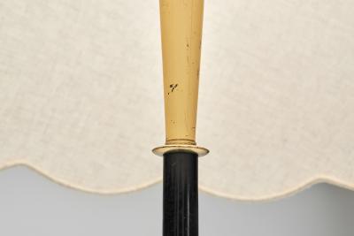 Modern Brass and Lacquered Metal Floor Lamp Europe 1950s