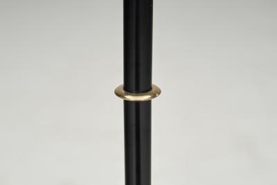 Modern Brass and Lacquered Metal Floor Lamp Europe 1950s