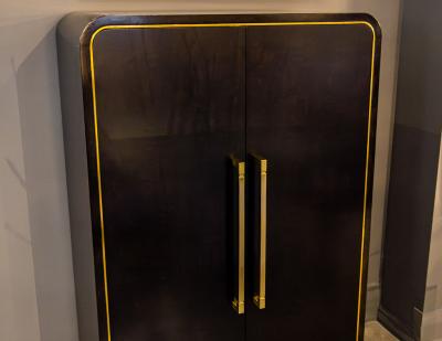 Modern Cabinet with Inlay Brass Metal