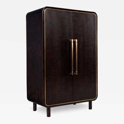 Modern Cabinet with Inlay Brass Metal