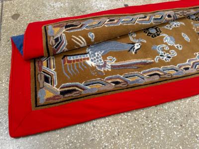 Modern Chinese Dragon Art Deco Pictorial Rug