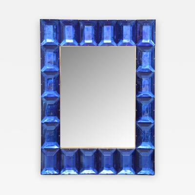 Modern Cobalt Blue Murano Glass Mirror