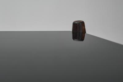 Modern Coffee Table in Black Formica and Wood Europe ca 1950s