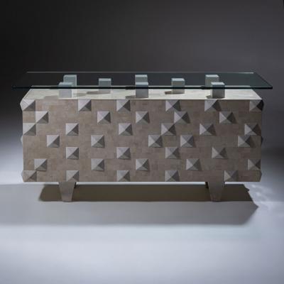 Modern Console Table in Scagliola Technique 21st Century