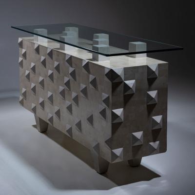Modern Console Table in Scagliola Technique 21st Century