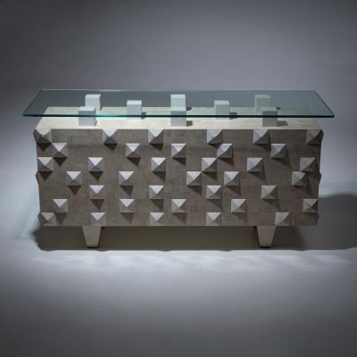 Modern Console Table in Scagliola Technique 21st Century