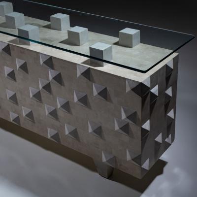 Modern Console Table in Scagliola Technique 21st Century