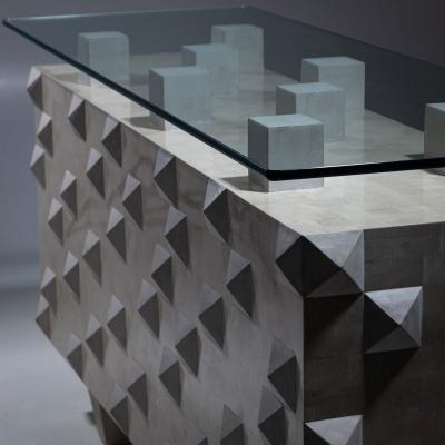 Modern Console Table in Scagliola Technique 21st Century