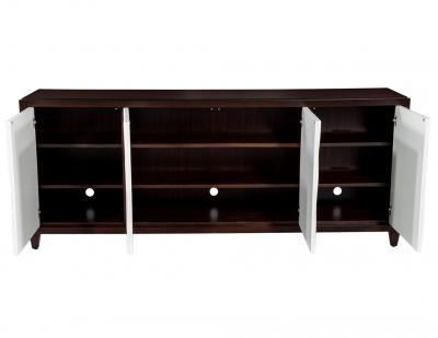 Modern Credenza Cabinet with Textured Wave Front