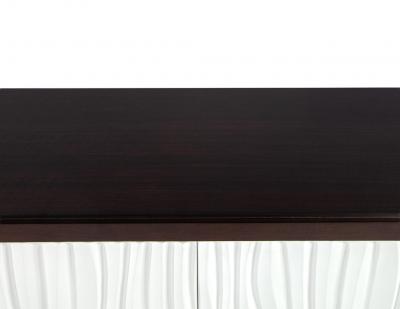 Modern Credenza Cabinet with Textured Wave Front