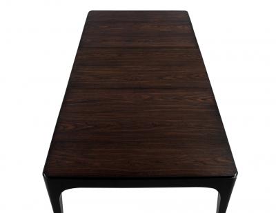 Modern Curved 2 Tone Walnut Dining Table
