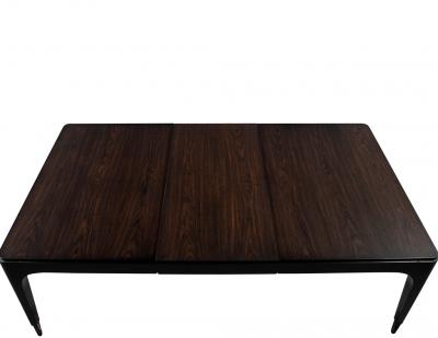 Modern Curved 2 Tone Walnut Dining Table