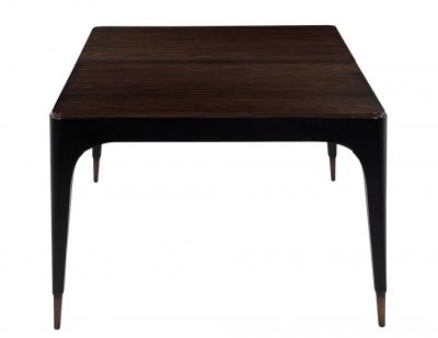 Modern Curved 2 Tone Walnut Dining Table