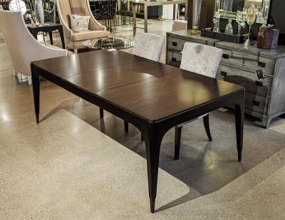 Modern Curved 2 Tone Walnut Dining Table