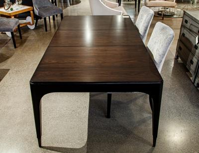 Modern Curved 2 Tone Walnut Dining Table