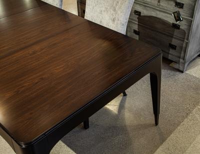 Modern Curved 2 Tone Walnut Dining Table