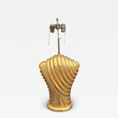 Modern Designer Giltwood Torso Yellow Gold Table Lamp 1 of 2