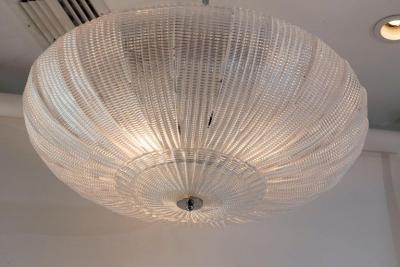 Modern Dome Shaped Glass Ceiling Fixture Contemporary