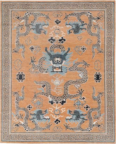 Modern East Turkestan Dragon Khotan Pictorial Room Size Carpet