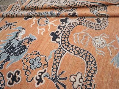 Modern East Turkestan Dragon Khotan Pictorial Room Size Carpet