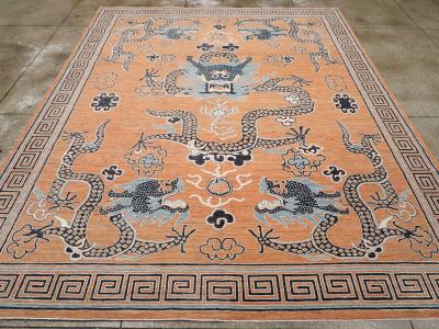 Modern East Turkestan Dragon Khotan Pictorial Room Size Carpet